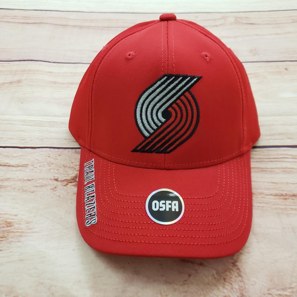 Portland Trail Blazers Hat Cap Fitted OSFA Red NBA Basketball Mens‎ One Size